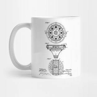 Mariner's Compass Vintage Patent Hand Drawing Mug